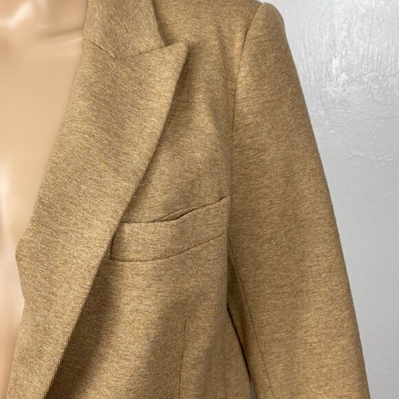 Trina Turk Sand Color Single Button Closure Blazer Jacket Size 8 - Picture 3 of 12
